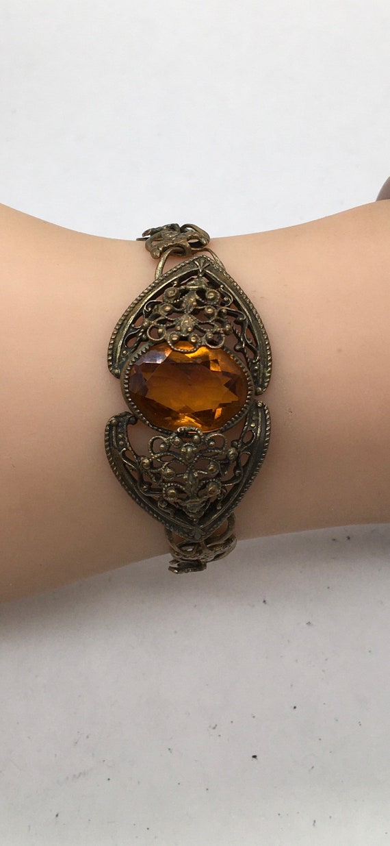 Art Deco Citrine Bracelet Antique Jewelry