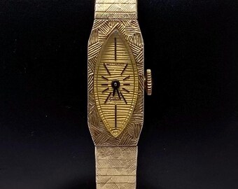 Vintage Wittnauer 10K GF Dainty Gold Art Deco Style Watch - Etsy display picture 3
