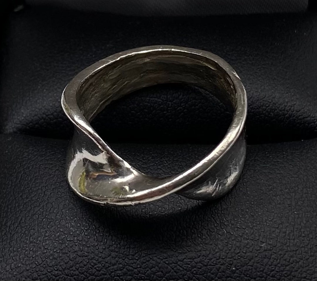 Sterling Silver Abstract Modernist Ring Size 8 - Etsy