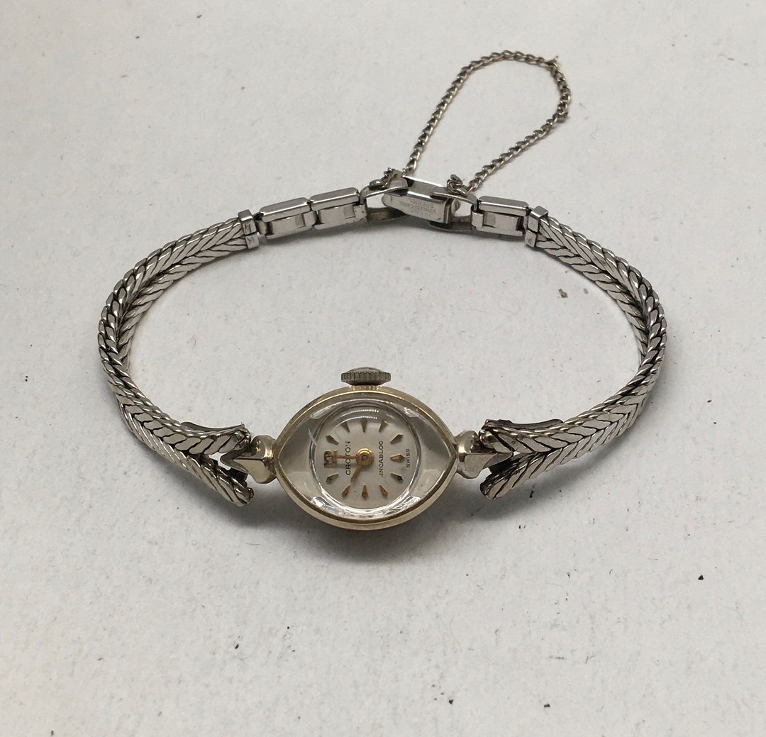 Vintage 14k Gold Croton Ladies Watch Art Deco Jewelry Etsy