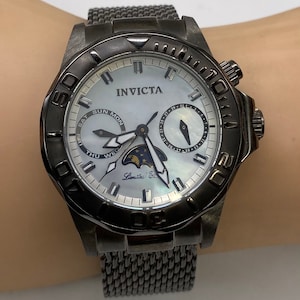 Invicta Sea Wizard 111 Limited Edition Moon Phase Ladies Watch Etsy Canada