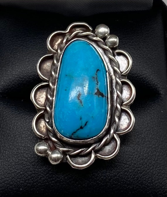 Huge Sea Turtle Native American Navajo Green Turquoise Sterling Silver Ring Huge Sea Turtle Native American Navajo Green Turquoise Sterling Silver Ring