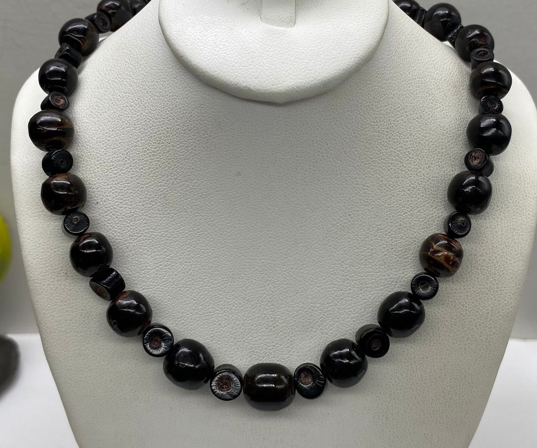 Vintage Jewelry Art Deco Natural Black Coral Necklace - Etsy