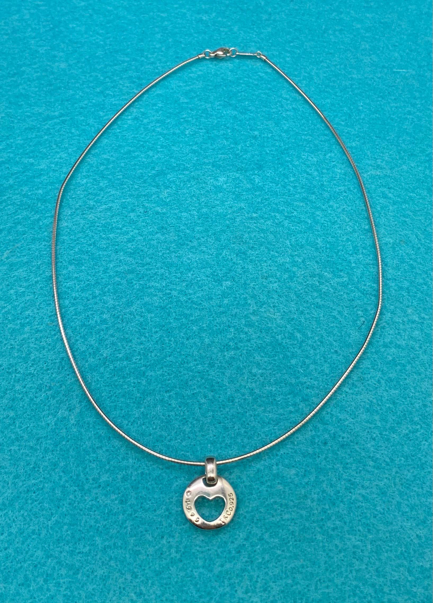 Vintage Tiffany & Co 925 Sterling Silver 1999 Heart Stencil 