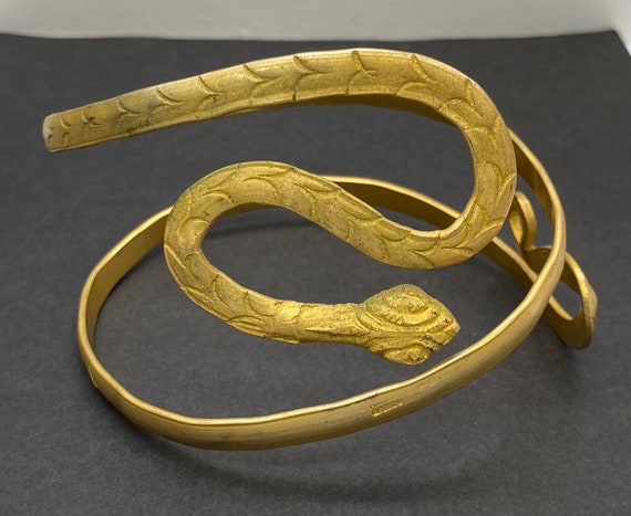 Vintage Inspired Enamel Snake Bracelet with Rubies, 18k Yell