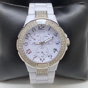 Guess Watch White Chrono Women's Watch - Etsy Guess Watch White Chrono Women's Watch - Etsy
