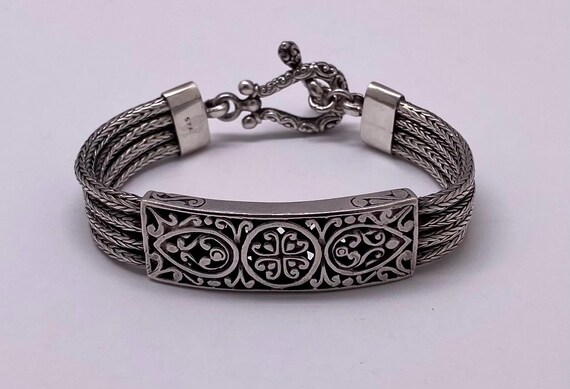 Bali 925 Sterling Silver Chunky Bracelet