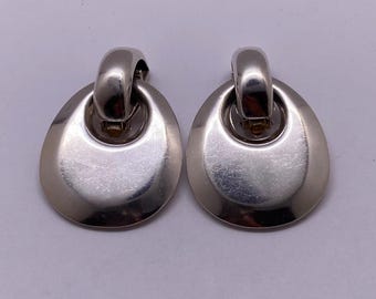 Vintage mexikanska 925 sterlingsilver modernistiska grova klämmörhängen tunga 33,6 gram