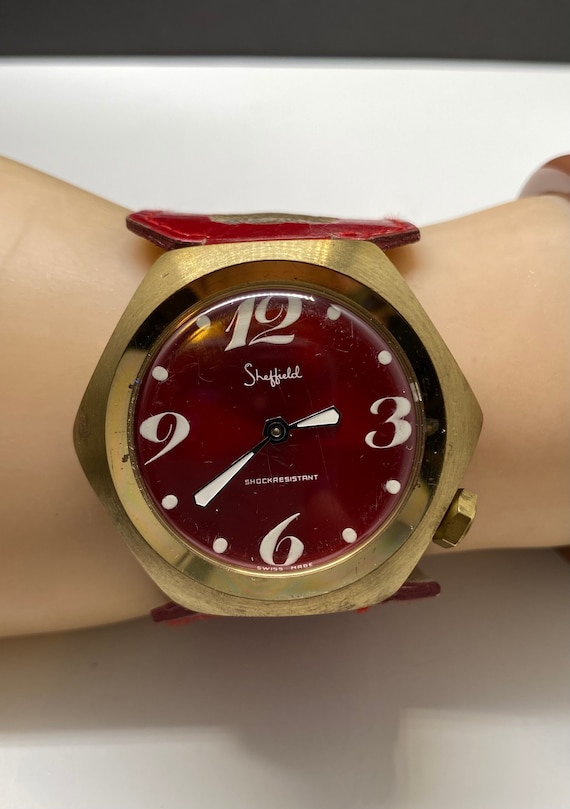Vintage Asymmetric Watch Swiss Made Sheffield Mech