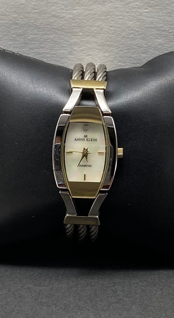Anne Klein Watch Two Tone MOP Diamond Ladies Watch - Etsy display picture 2