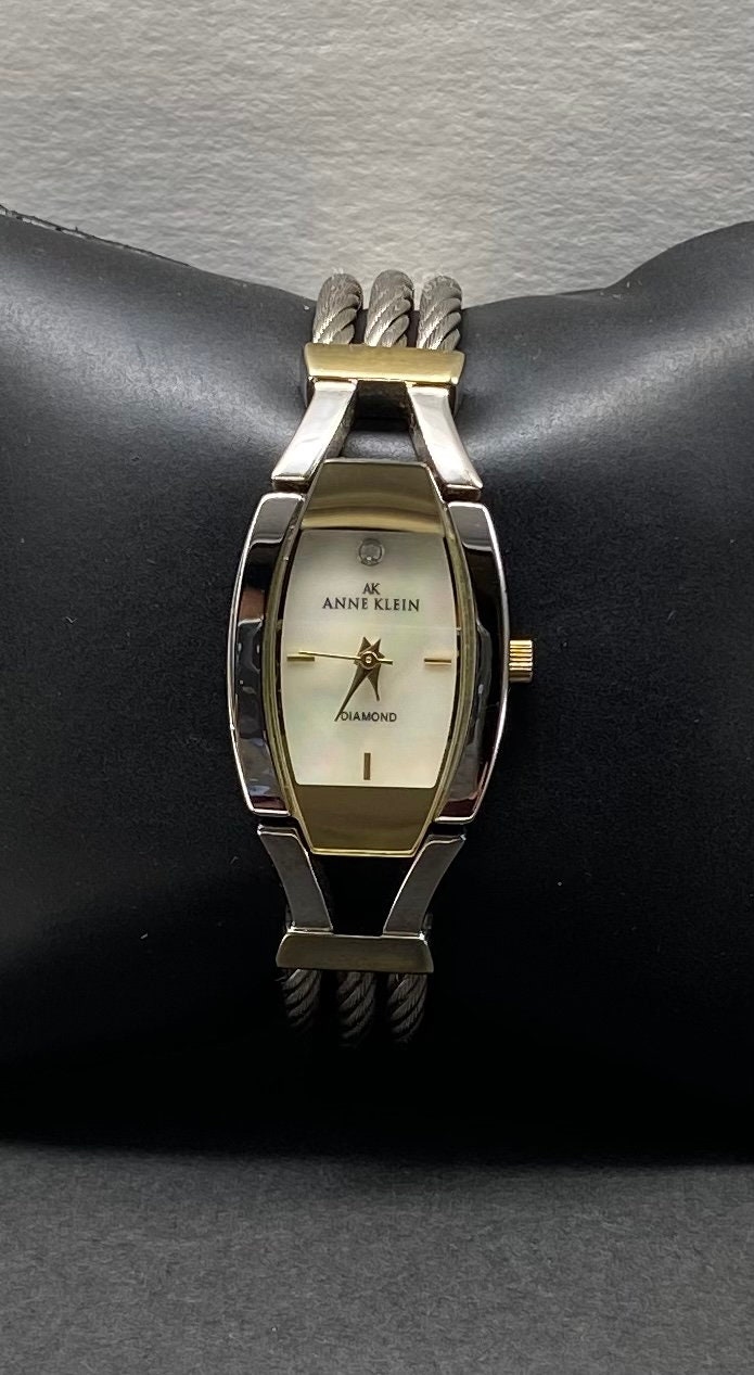 Anne Klein Watch Two Tone MOP Diamond Ladies Watch - Etsy display picture 1