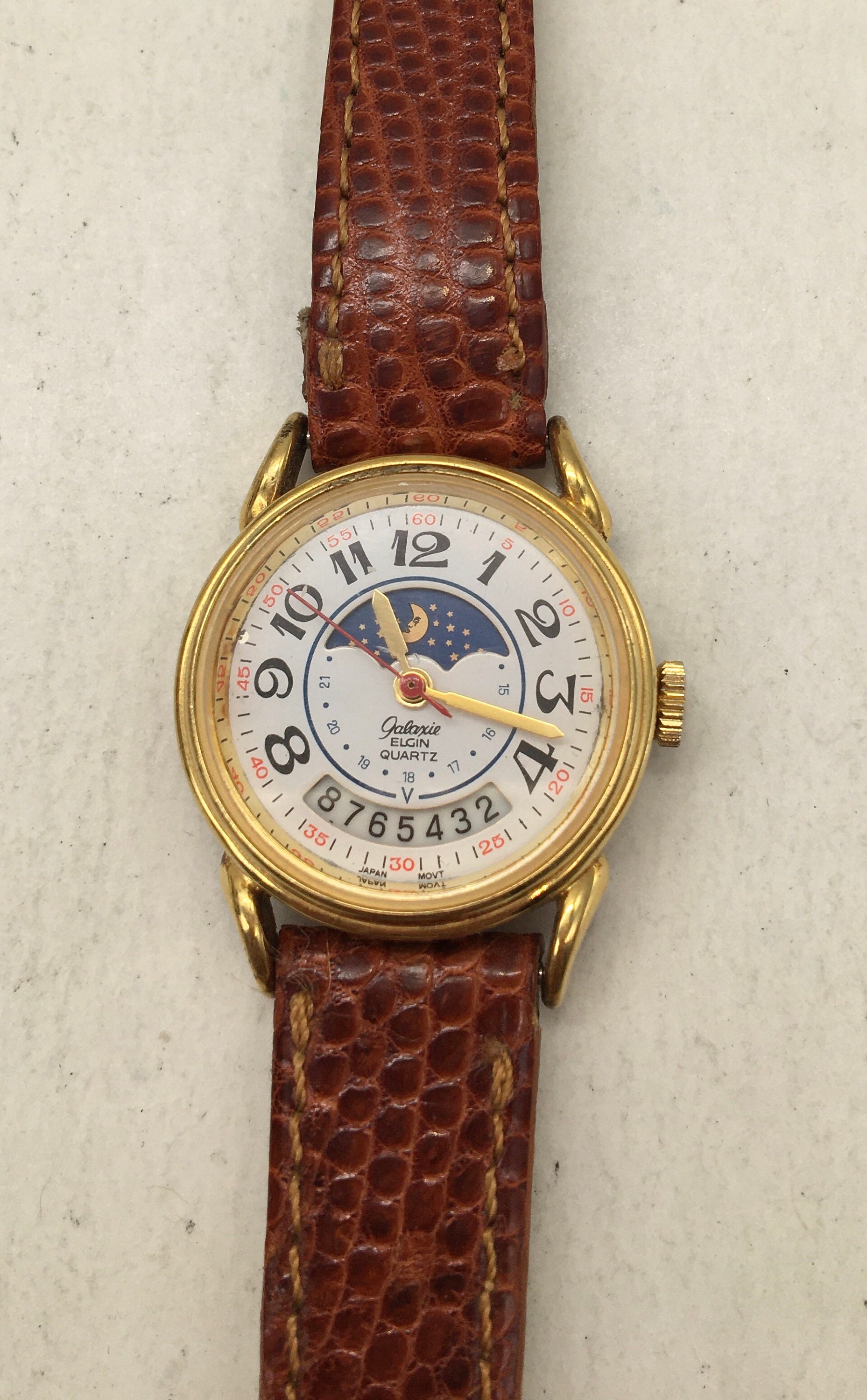 Vintage Galaxie Elgin Moon Phase Ladies Watch Etsy Australia