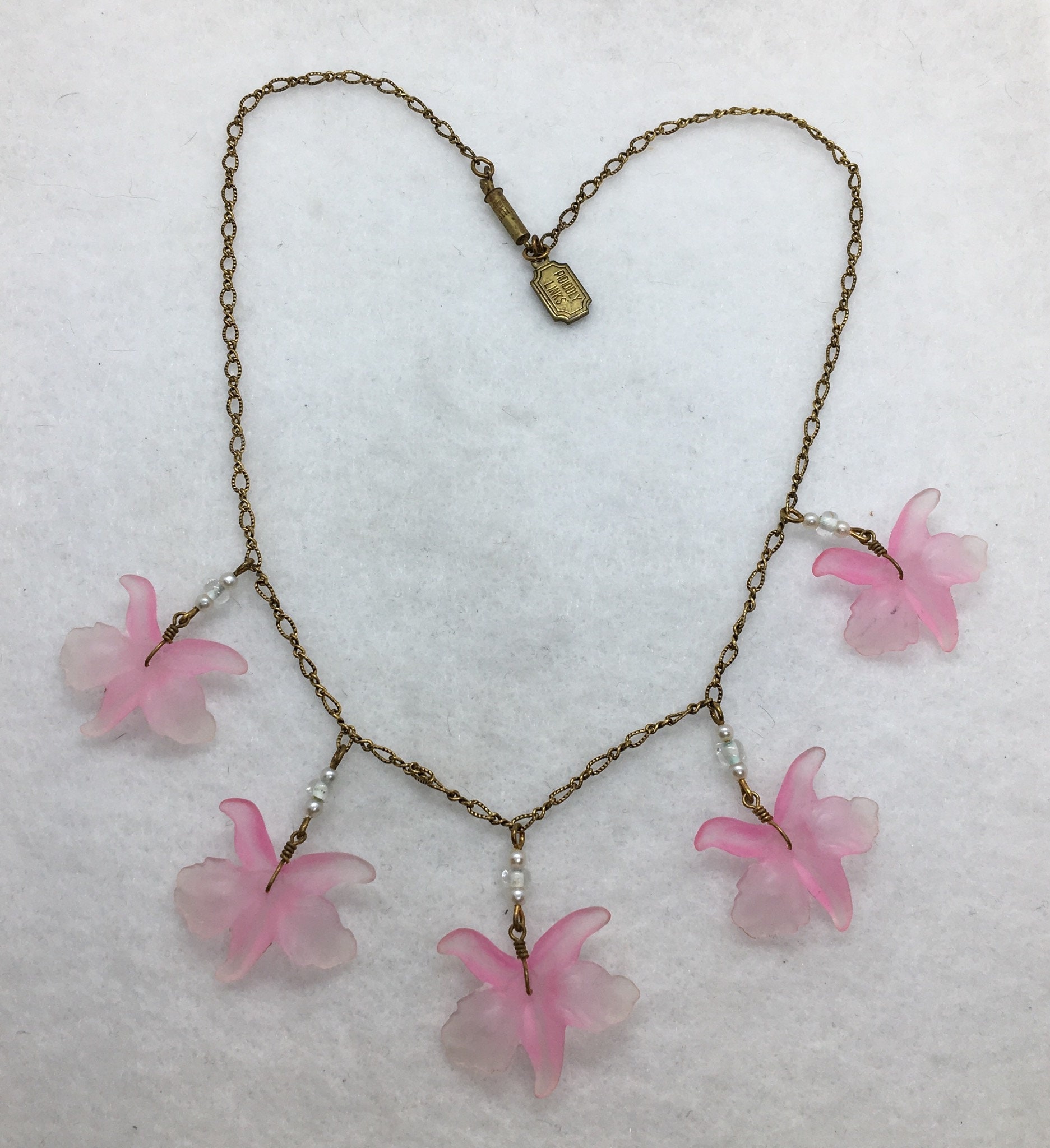 Pididdly Links Flower Charm Necklace - Etsy