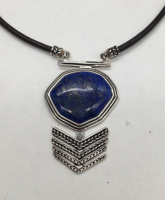 Barse Sterling blue lapis lazuli necklace