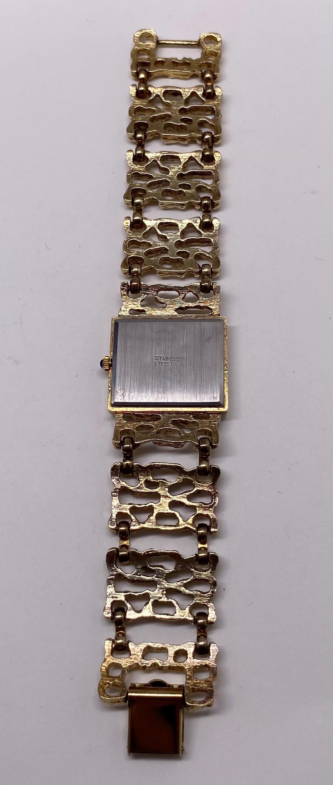 vintage OLD ペドレ Pedre ヴィンテージ ブレスレットウォッチ Vintage Pedre Art Deco Gold Plated Nugget Bracelet Watch - Etsy
