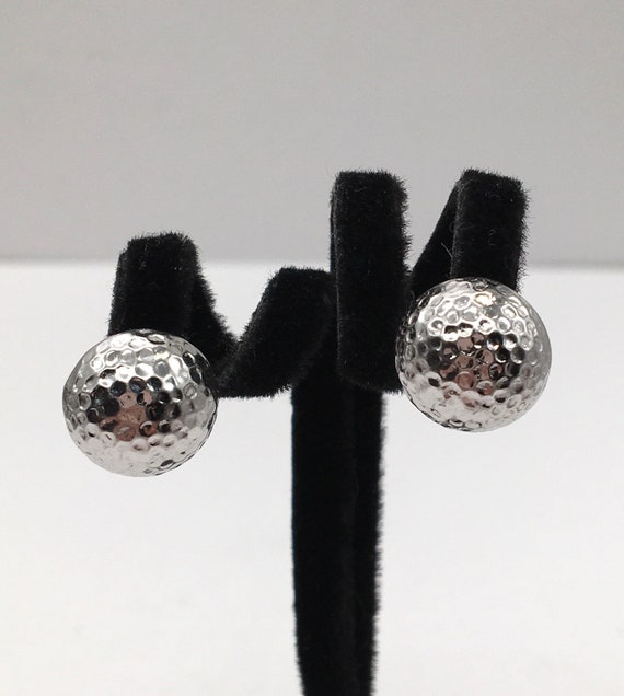 Vintage sterling silver ball stud earrings - image 1