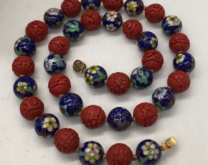 Chinesische Zinnober Lack Cloisonne Emaille Inlay Perlenkette Etsy de chinesische-zinnober-lack-cloisonne-emaille-inlay-perlenkette-etsy-de