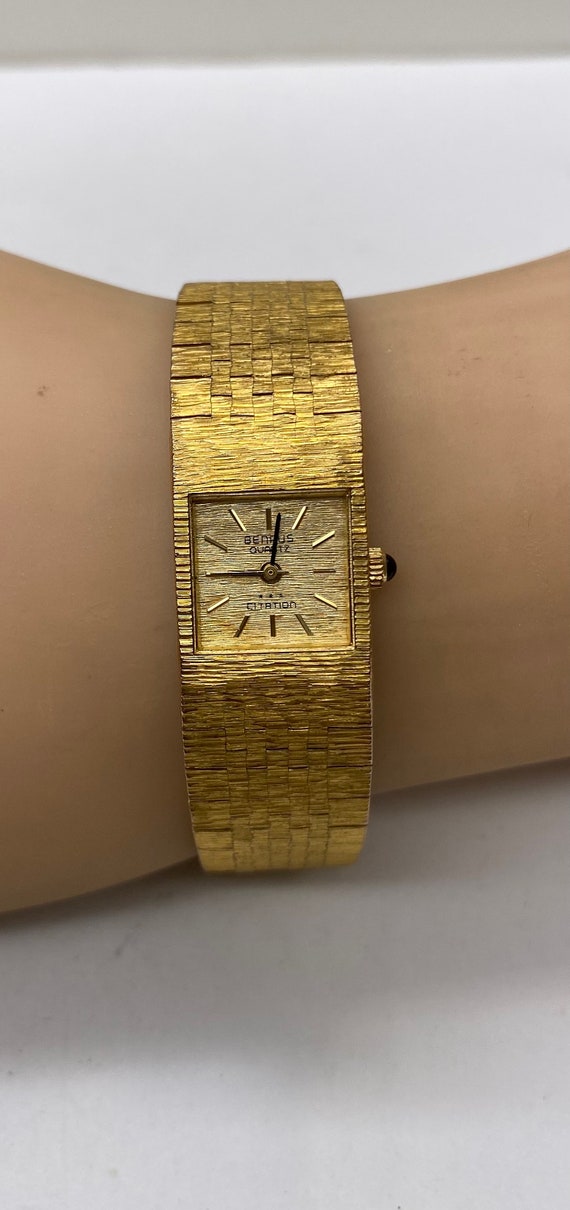 Vintage Benrus Watch Quartz Citation Gold Plated L