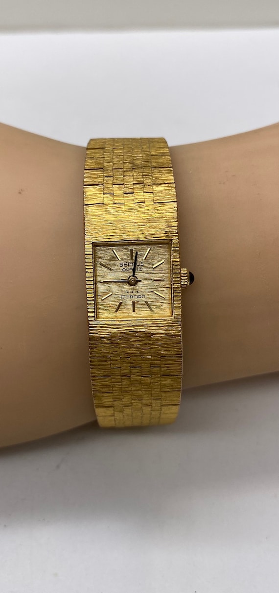 Vintage Benrus Watch Quartz Citation Gold Plated L