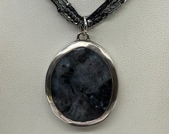 Silpada Retired Sterling Silver Labradorite Pendant Necklace