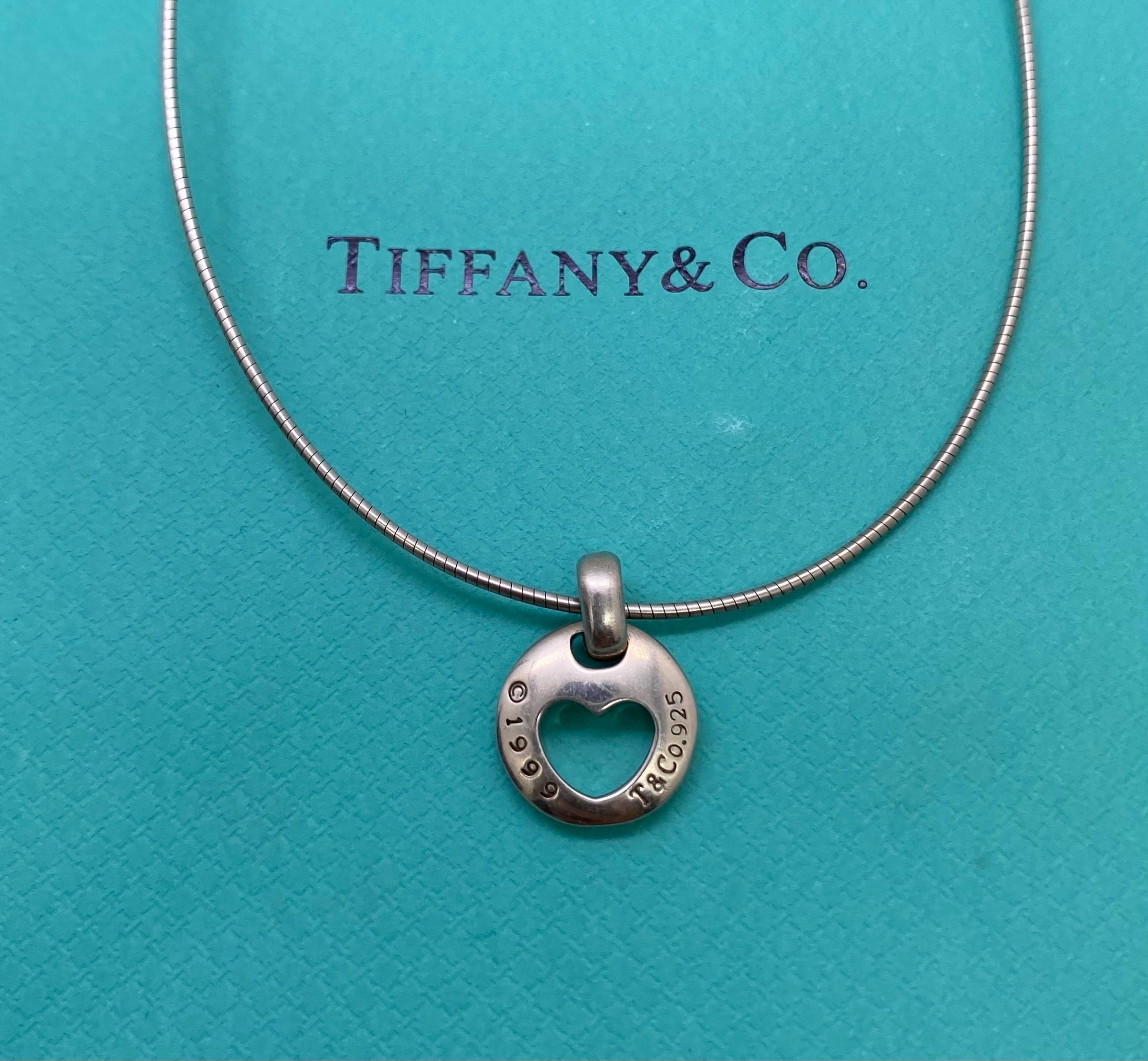 Vintage Tiffany & Co 925 Sterling Silver 1999 Heart Stencil
