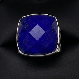 Jay King DTR Sterling Silver Blue Lapis Lazuli Faceted Ring Size 8