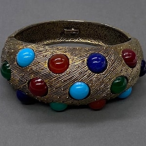 Vintage art-deco gesigneerde Castlecliff Gripoix glasklemarmband