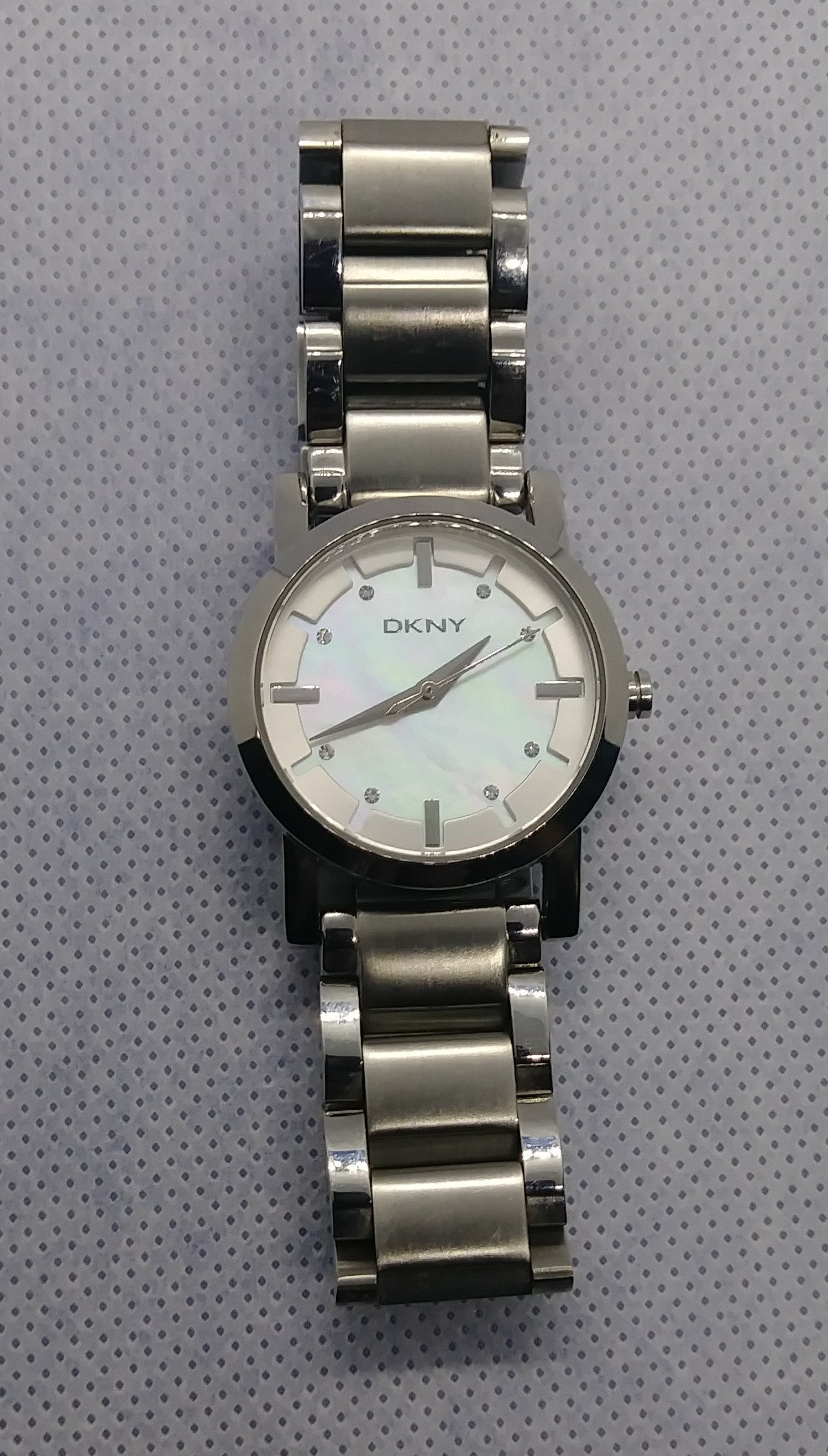 DKNY Mother of Pearl Dial Stainless Steel Ladies Watch  Authentic DKNY Women’s Mother of Pearl Watch Silver Stainless Steel Crystal main image 1