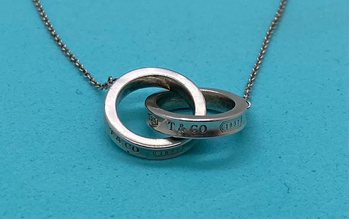 Tiffany & Co. 1837 Sterling Silver Interlocking Rings Necklace - Etsy