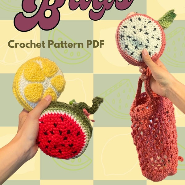 Sac de fruits pliable - Patron de crochet téléchargeable