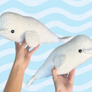 Crochet Stuffed Beluga Whale