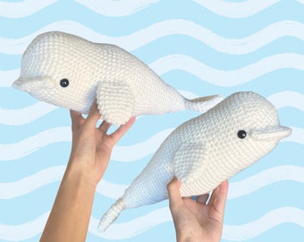 Crochet Stuffed Beluga Whale