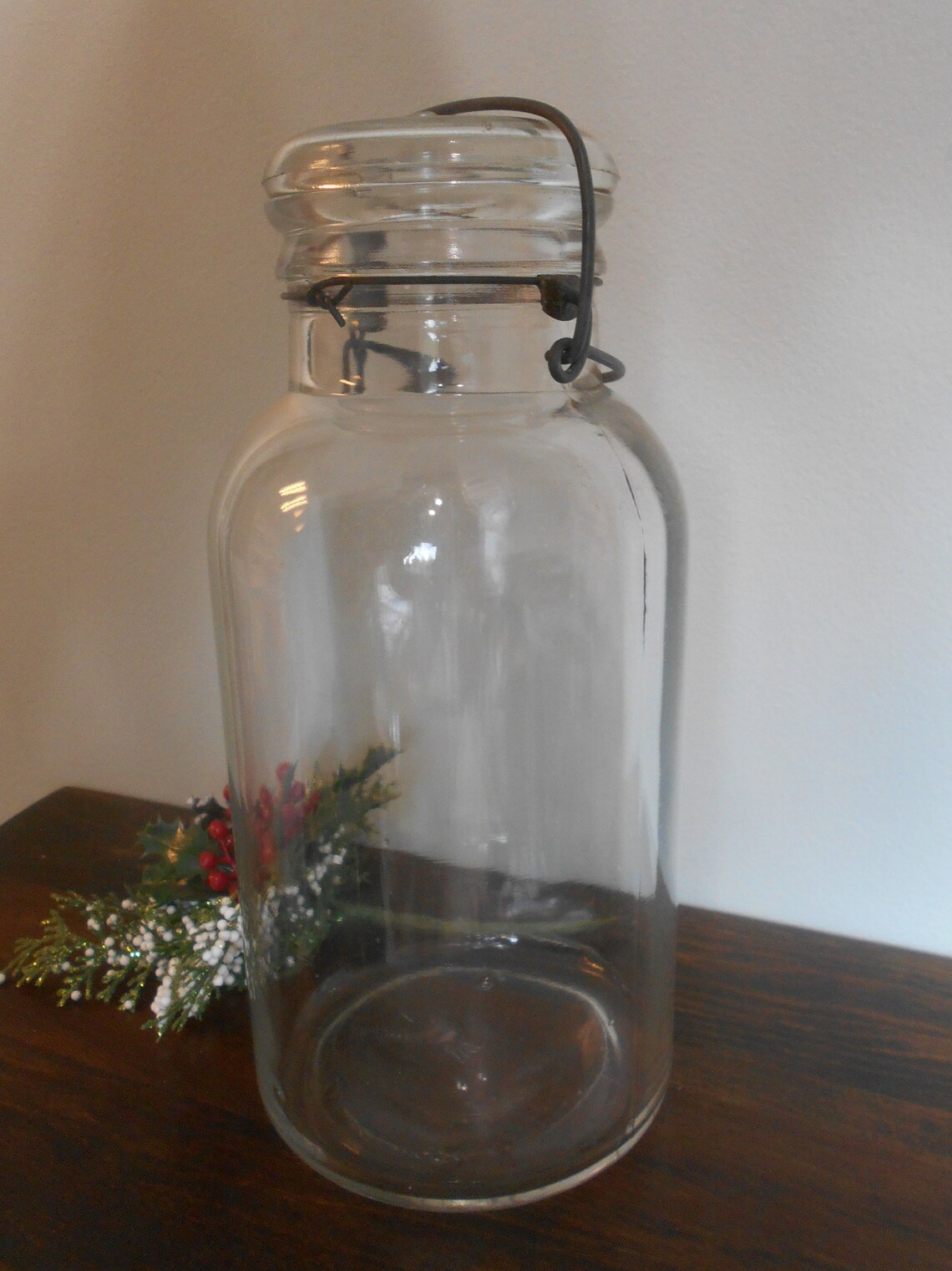 Hazel Atlas Vintage Halfgallon Canning Jar Bale Wire Etsy