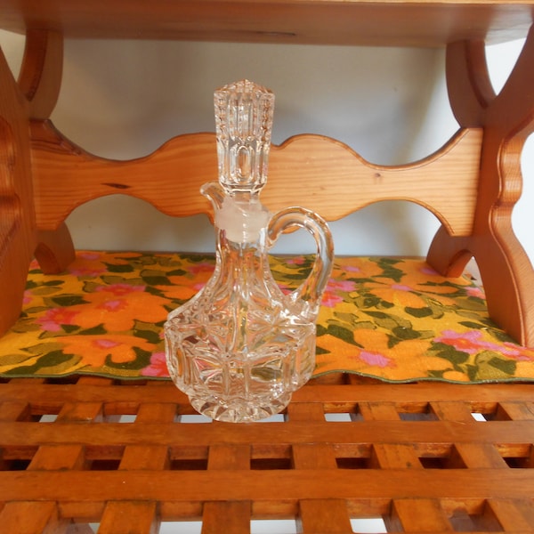 Crystal Oil Vinegar Cruet Stopper Glass Etsy