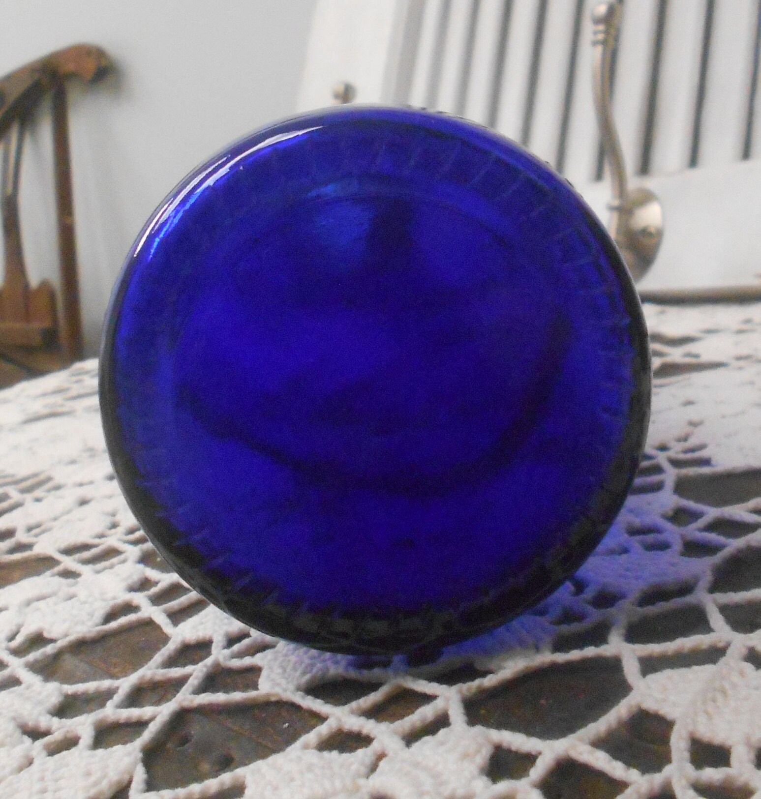 Vintage Cobalt Blue Tall Wine Bottle Decorator Cobalt Bottle Etsy