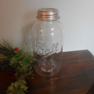Half-Gallon Vintage Ball Perfect Mason Canning Jar. 1930&#39;s-50&#39;s, #11 Jar, Presto Metal Lid