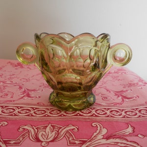 Heisey Imperial Provincial Whirlpool Green Sugar Bowl, 1950&#39;s