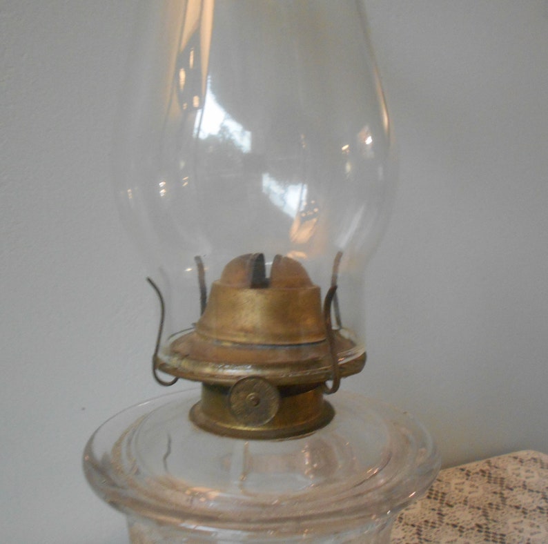 Antique Eagle Oil Lamp Clear Glass Oil Lamp Finger or Etsy