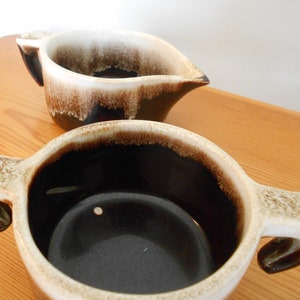 Pfaltzgraff Dripped Glaze, Sugar and Creamer Set, Vintage 50&#39;s-60&#39;s, Mid Century Wonderful, Decorating Accent for Lake, Cabin, Farm Home