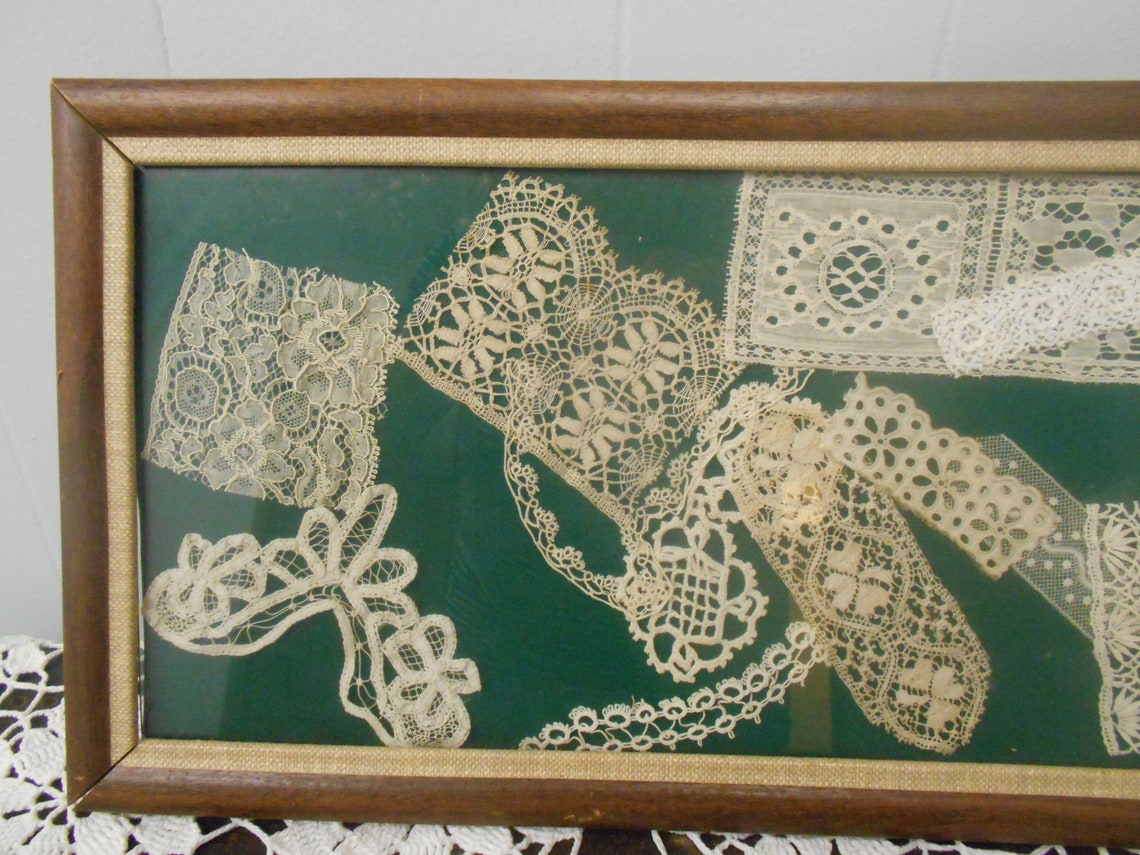 Framed Antique Handmade Lace13 Total Various Lace Samples Etsy
