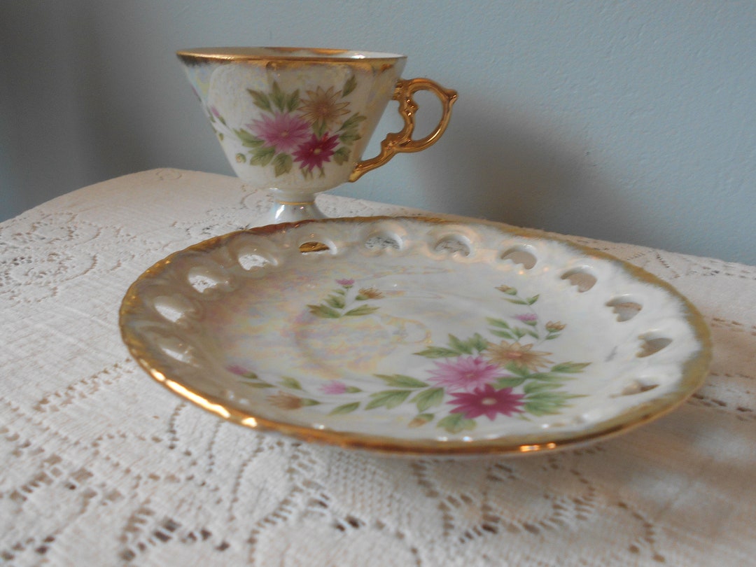 Vintage Ohashi China Tea Cup & Saucer, Made in Japan, Beautiful