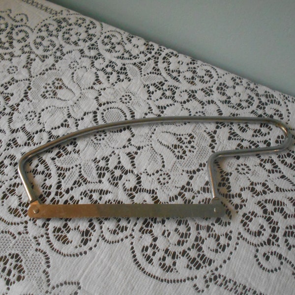 Vintage Farm or Rustic Aluminum Bread Knife, 1930's-60's, Bread Saw, Food Saw, Frozen Food or Meat Saw, Vintage Farm Kitchen Hacksaw