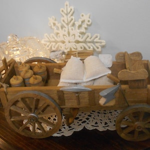 Western Freight Wagon, Mule Wagon, Vintage 1950&#39;s Wooden Wagon, 20 Mule Wagon, Rustic Toy, Western Themed Wedding Supply, Farm Decor