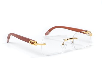 Gold Frame Glasses Etsy