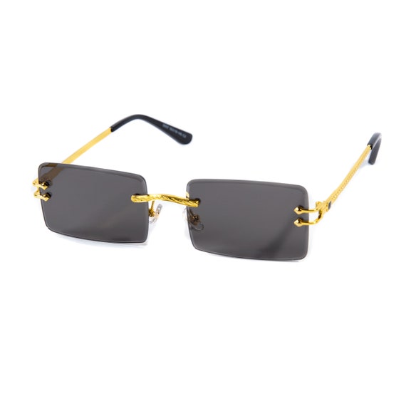 Mens Dark Black Tint Gold Frame Summer Shades Sunglasses -   Mens shades  sunglasses, Sunglasses men vintage, Retro sunglasses men