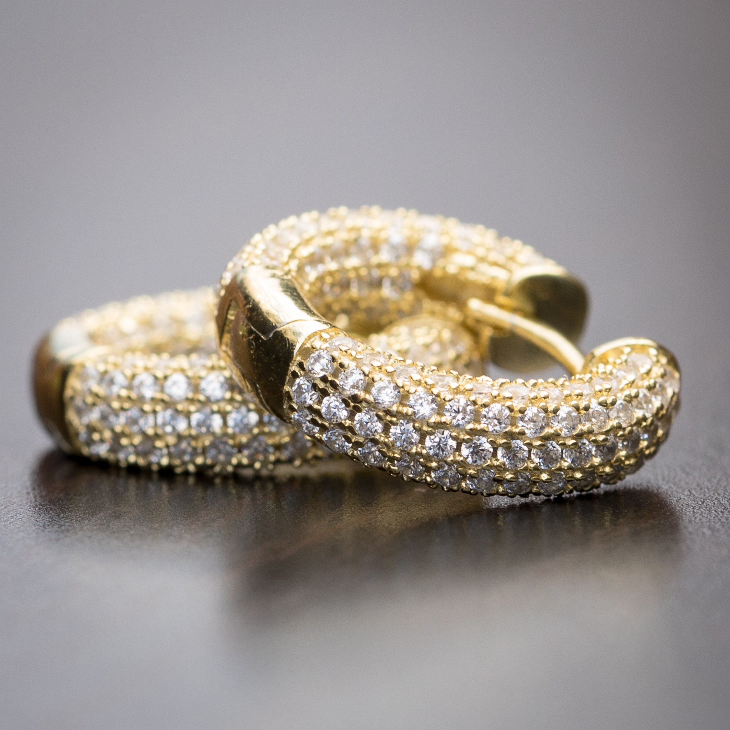 Mens iced hoop earrings deals