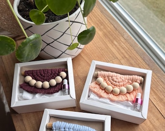 Macrame Air Freshener, Car Vent Diffuser, Boho, for Essential Oil