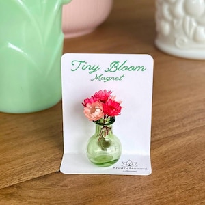 Mini Flower Vase Magnet | Tiny Bloom Fridge Decor, Teacher Gift