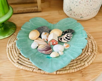 Handmade Monstera Leaf Trinket Dish | Botanical Decor, Ring Holder