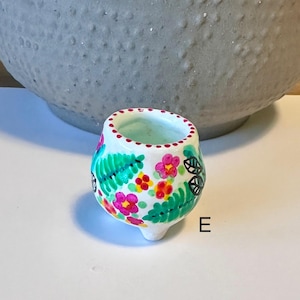Mini Hand-Painted Poured Pot: Tiny Succulent Planter, Desk Decor